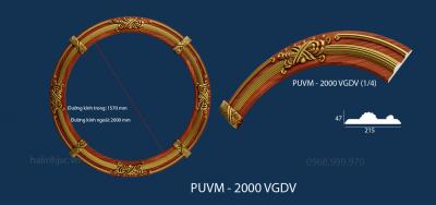 Mâm Vòm Trần PU Cao Cấp PUMV - 2000 VGDV