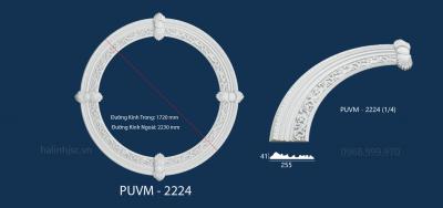 Mâm Vòm Trần PU Cao Cấp PUMV - 2224